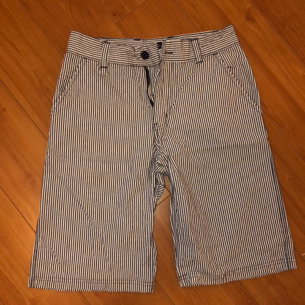 Nike Golf gray and white striped shorts